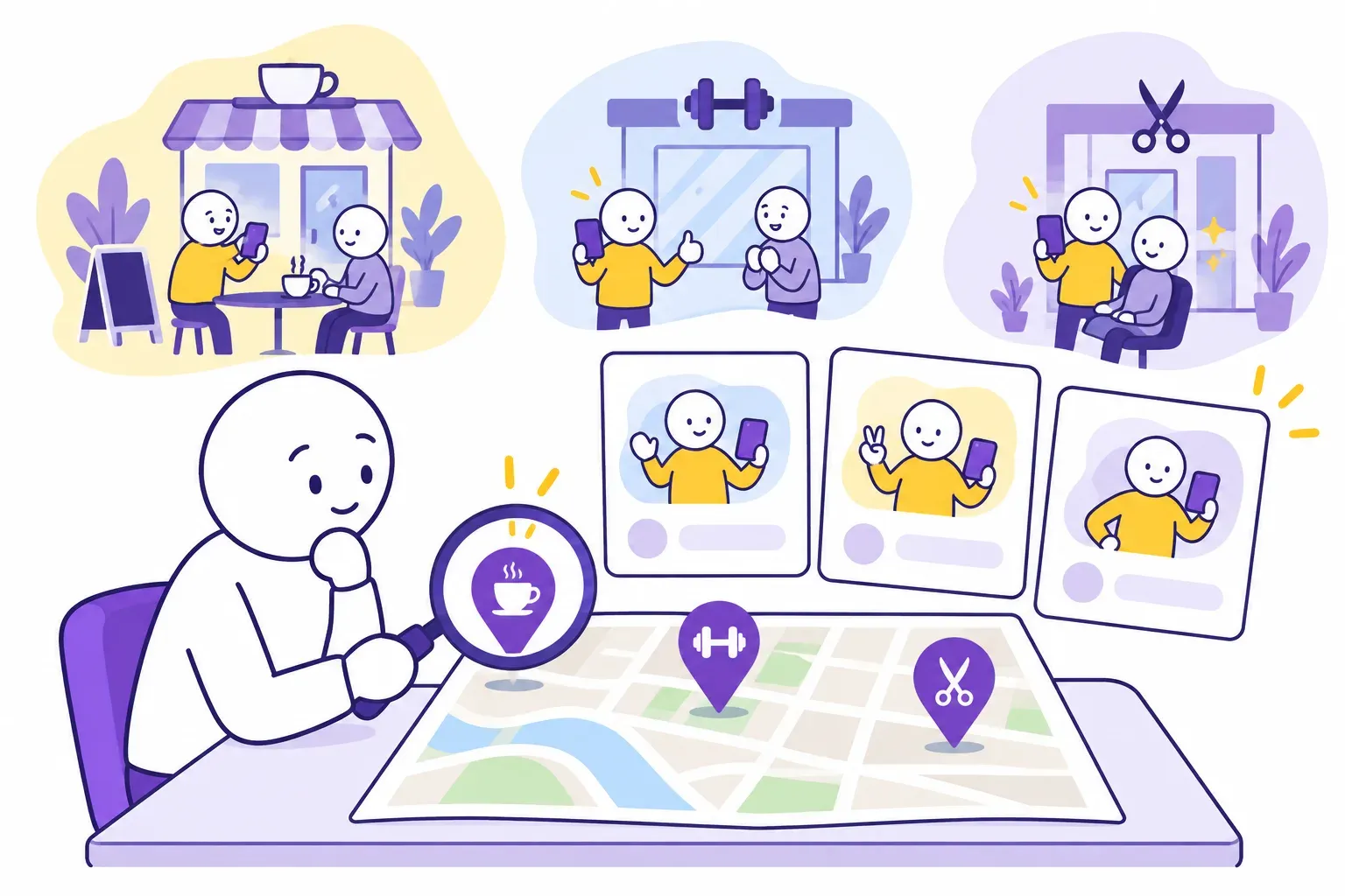 Finding influencers through neighborhood cafes, gyms, and salons