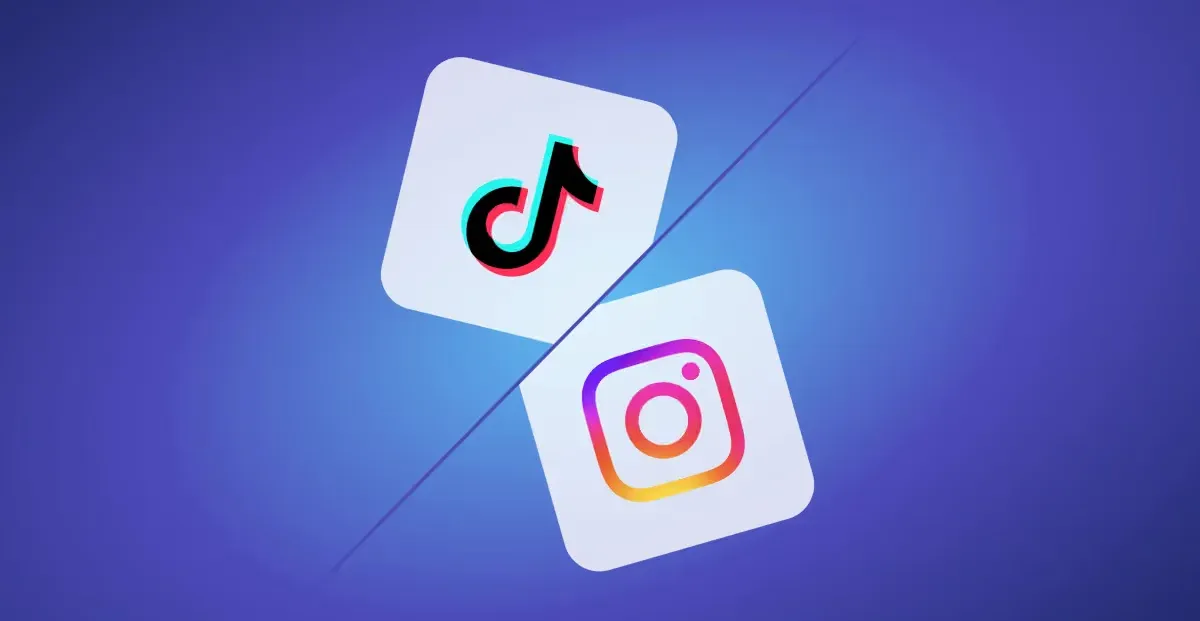 Instagram, TikTok, and YouTube app icons on a phone screen